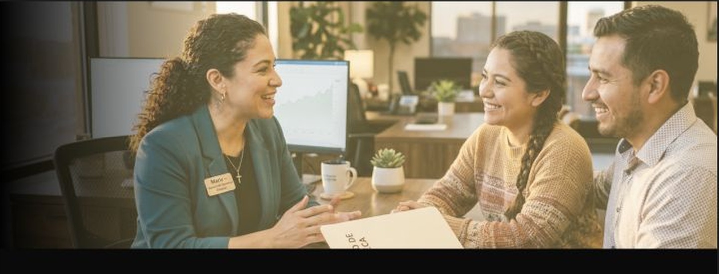 A Your Mortgage Choice loan officer reviewing financing options with a couple